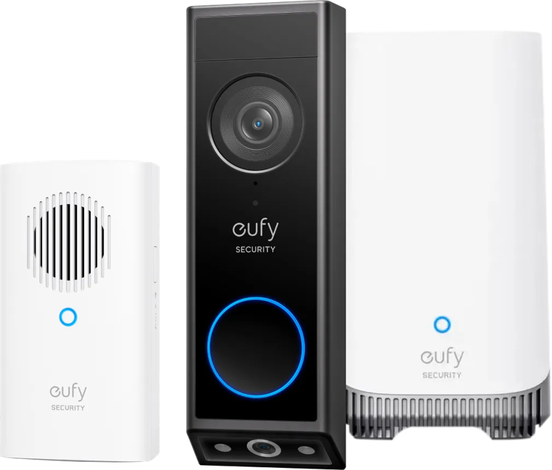 Eufy Video Doorbell E340 + Chime + HomeBase 3