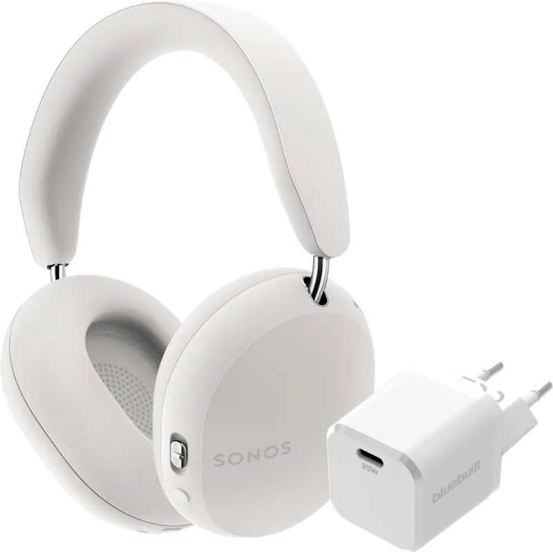 Sonos Ace Wit + BlueBuilt Power Delivery Oplader met Usb C Poort 20W Wit