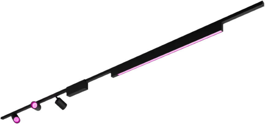 Philips Hue Perifo railverlichting plafond - 3 spots + lichtbalk - White and Color - Zwart